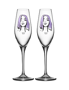 Kosta Boda ALL ABOUT YOU FOREVER MINE CHAMPAGNE 2-PACK 23CL - Kosta Boda - PURPLE / clear