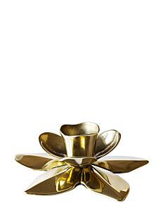 Kunstindustrien Flower Art Deco Candlestick - Hjemmekos - BRASS / gold