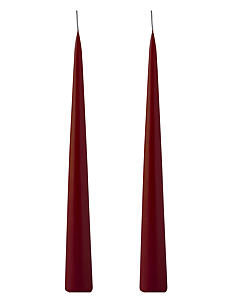 Kunstindustrien Hand Dipped Decoration Candles, 2 pack - Hjemmekos - BORDEAUX / red