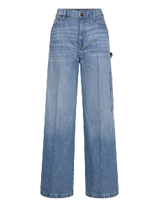 Lauren Ralph Lauren High-Rise Wide-Leg Carpenter Jean - Vide jeans - MELODY WASH / blue