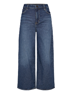 Lauren Ralph Lauren High-Rise Wide-Leg Cropped Jean - Vide jeans - MARINA WASH / blue