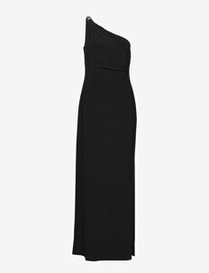 Lauren Ralph Lauren Jersey One-Shoulder Gown - Selskapskjoler - BLACK / black