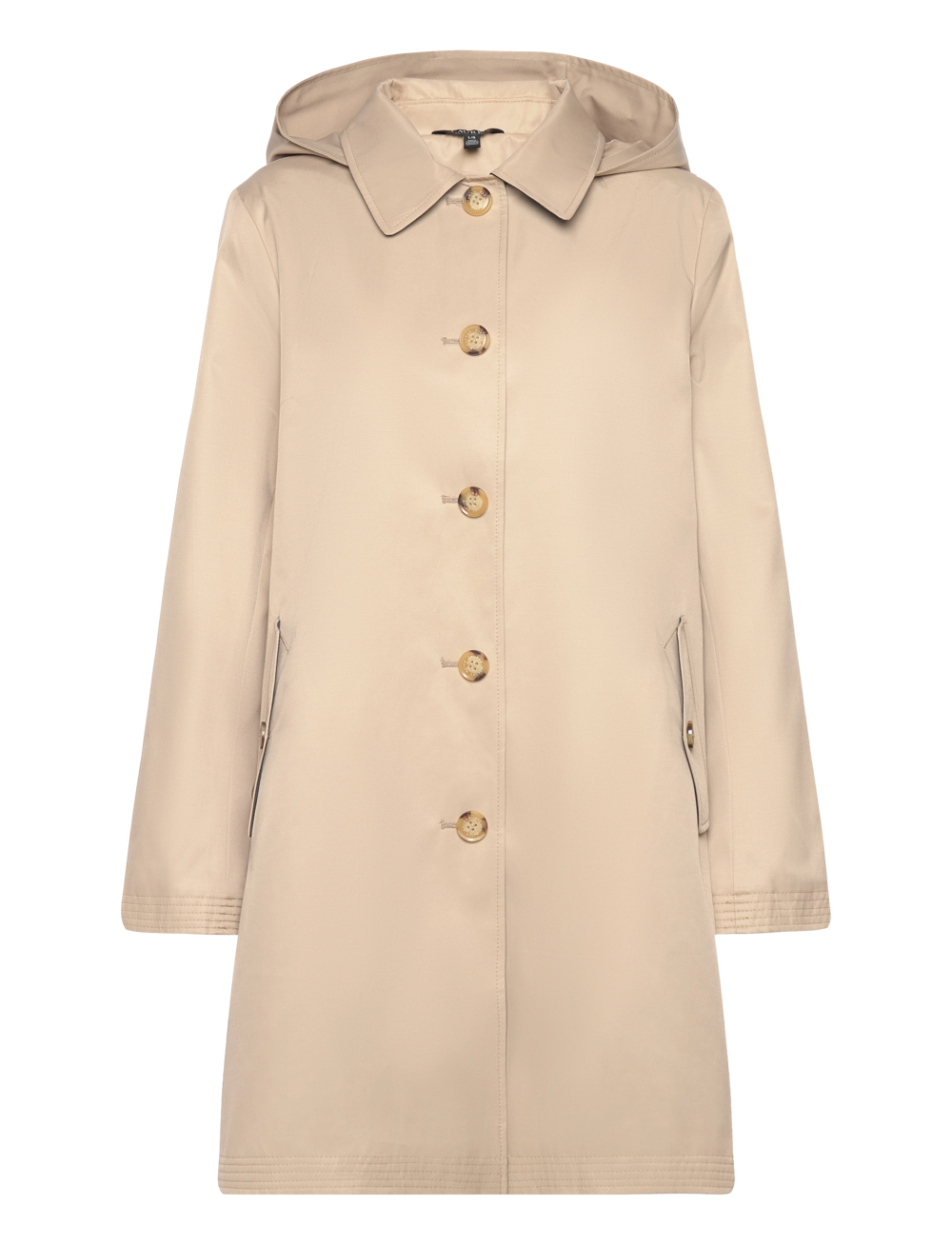 Lauren Ralph Lauren - Hooded Cotton-Blend Balmacaan Coat - tynnere kåper - birch tan - 0