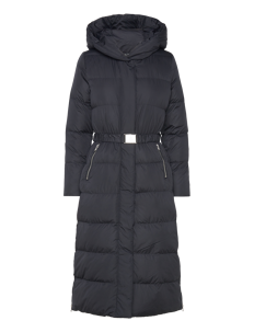 Lauren Ralph Lauren Belted Hooded Down Coat - Kåper - DK NAVY / navy