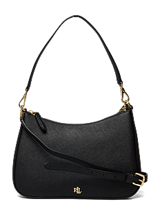 Lauren Ralph Lauren Crosshatch Leather Medium Danni Bag - Julegaver til kvinner - BLACK / black