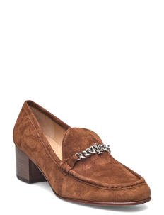 Lauren Ralph Lauren Winslet Suede Pump - Mokasiner med hæl - TOBACCO / brown