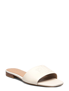 Lauren Ralph Lauren Everley Nappa Leather Slide Sandal - Flate sandaler - SOFT WHITE / white