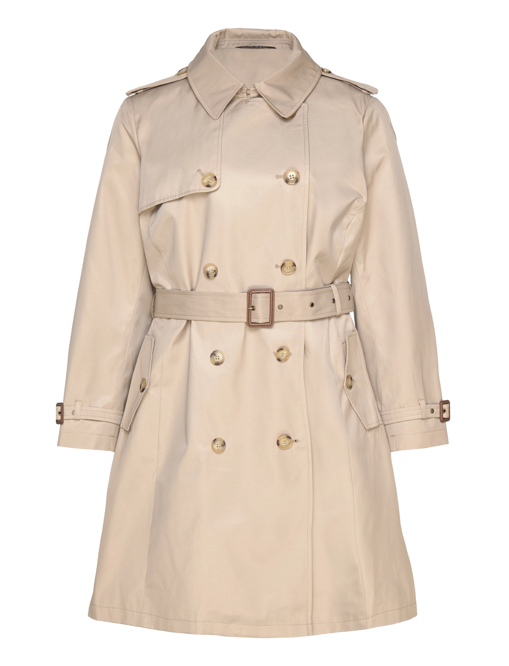 Lauren Women - Double-Breasted Cotton-Blend Trench Coat - trenchcoats - birch tan - 0