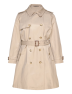 Double-Breasted Cotton-Blend Trench Coat - BIRCH TAN