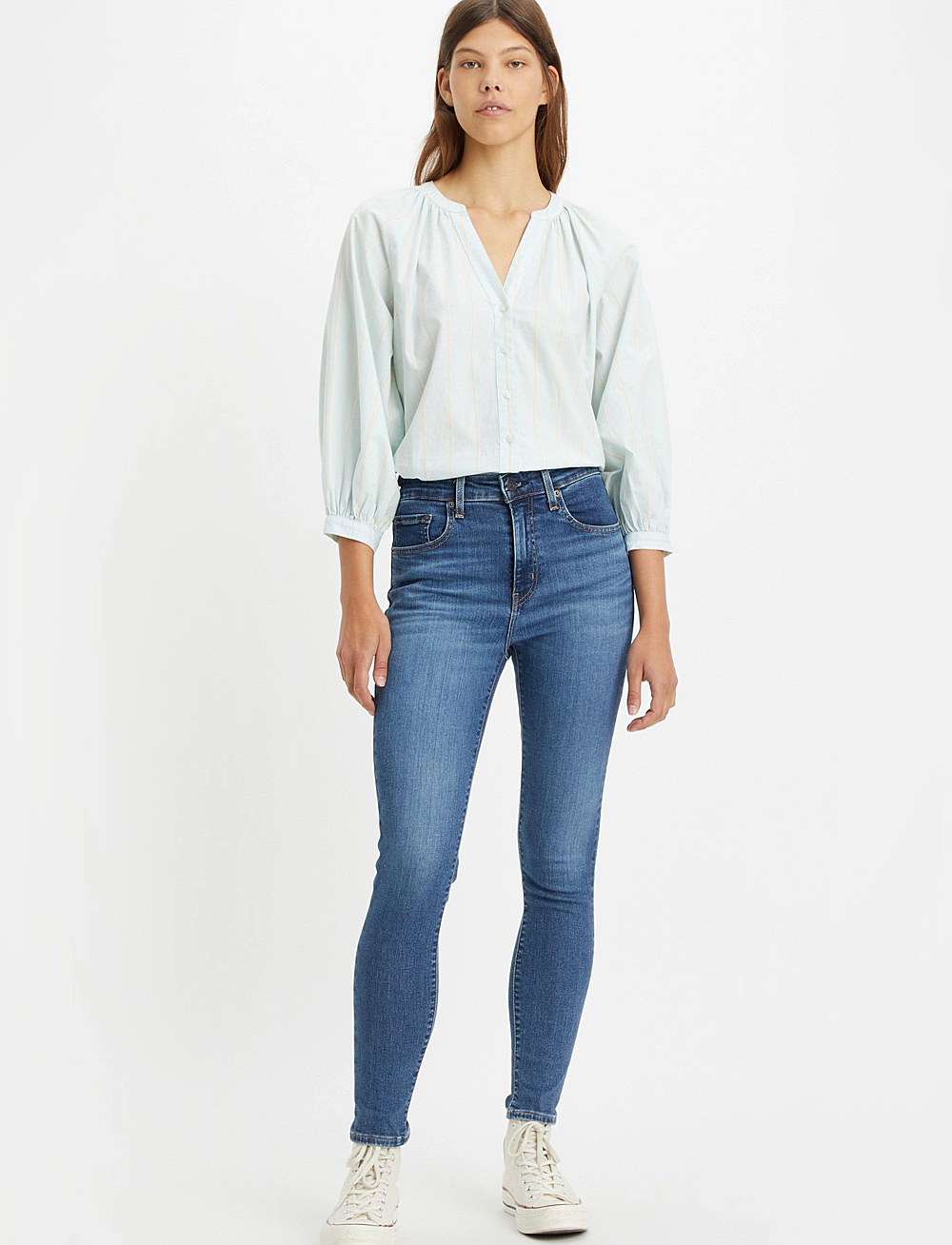 Levi's® - 721 HIGH RISE SKINNY BLUE WAVE - skinny jeans - med indigo - worn in - 3