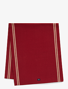 Lexington Home Organic Cotton Rib Runner with Side Stripes - Juletekstiler - RED/BEIGE / red