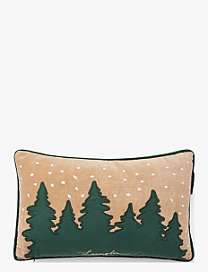 Lexington Home Forest Organic Cotton/Linen 50x30 Pillow - Juletekstiler - BEIGE/GREEN/WHITE / beige