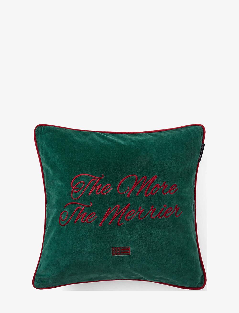 Lexington Home - The Merrier Organic Cotton Velvet Pillow Cover - putevar - green/red - 0