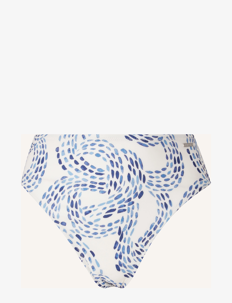 Lexington Clothing Sara High-Waisted Printed Bikini Bottom - Bikinier - BLUE PRINT / blue