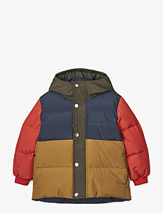 Liewood Palle Puffer Down Jacket - Yttertøy - ARMY BROWN MULTI MIX / multi