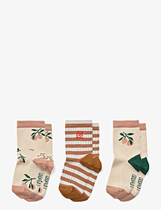 Liewood Silas socks 3-pack - Klær - PEACH SEA SHELL MIX / multi