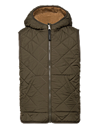 Diana reversible vest - ARMY BROWN MIX