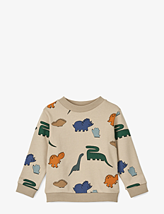 Liewood Thora printed sweatshirt - Klær - DINOSAURS / MIST / beige