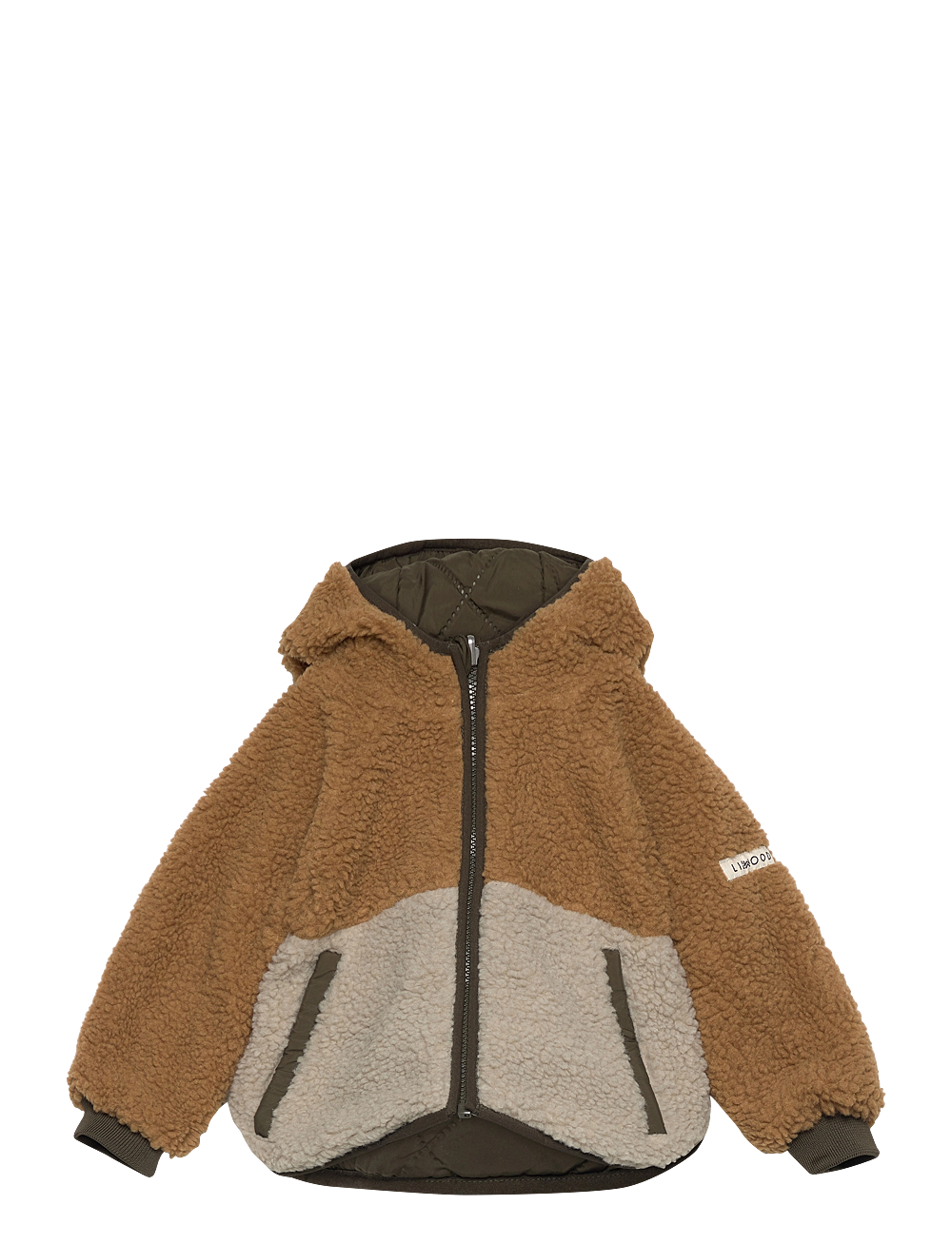 Liewood - Jackson reversible jacket - fleece-jakke - army brown mix - 2