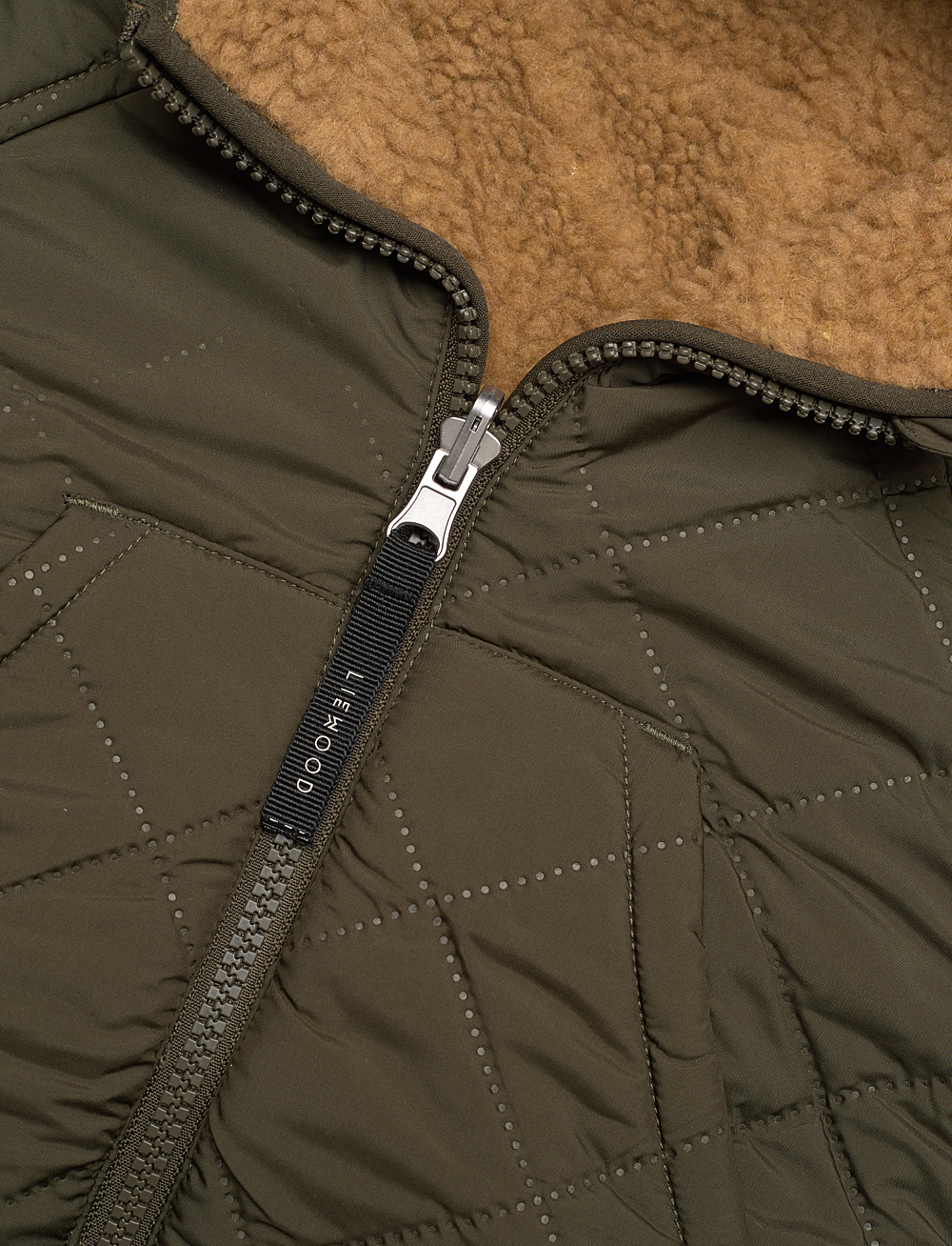 Liewood - Jackson reversible jacket - fleece-jakke - army brown mix - 4