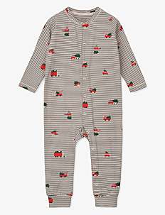 Liewood Birk printed pyjamas jumpsuit - Klær - HOLIDAY VEHICLES / STRIPE NAVY / multi