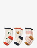 Eloy Baby Socks 3-Pack - HOLIDAY REINDEER / SANDY MIX