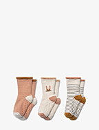 Eloy Baby Socks 3-Pack - BUNNY / SANDY MIX