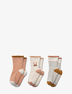 Liewood Eloy Baby Socks 3-Pack - Klær - BUNNY / SANDY MIX / multi