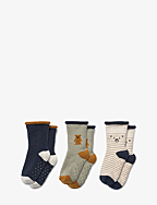 Eloy Baby Socks 3-Pack - TEDDY / DOVE BLUE MIX