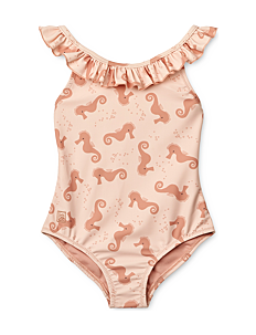 Liewood Kallie Printed Swimsuit - Klær - SEAHORSE / APPLE BLOSSOM / pink/rose