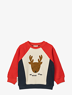 Liewood Aude Placement Sweatshirt - Klær - HOLIDAY REINDEER / SANDY / multi