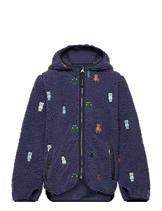 Liewood Mara Pile Jacket - Klær - ROBOTS / INDIGO BLUE / navy