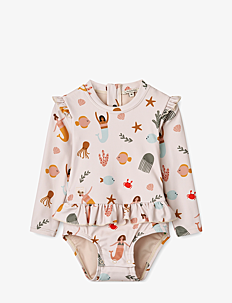 Liewood Sille Baby Printed Swimsuit - Klær - MERMAIDS / SANDY / cream