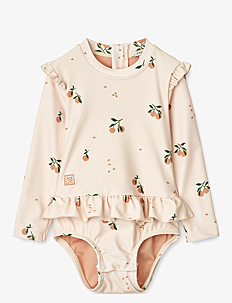 Liewood Sille Baby Printed Swimsuit - Klær - PEACH / SEA SHELL / cream