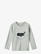 Noah Placement Longsleeve Swim Tee - CLOUD BLUE