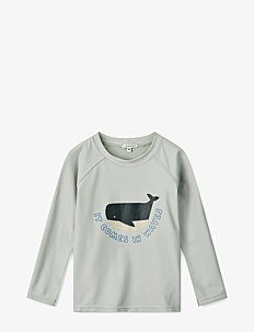 Liewood Noah Placement Longsleeve Swim Tee - Klær - CLOUD BLUE / blue