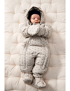 Liewood Sylvie Baby Snowsuit - Yttertøy - DOUBLE DOT / SILVER LINING / cream