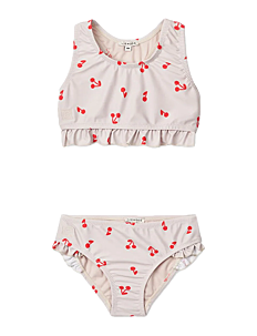 Liewood Bellamy Bikini Set - Klær - CHERRIES / SANDY / beige