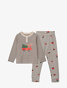 Liewood Wilhelm Printed Pyjamas Set - Klær - HOLIDAY VEHICLE  / STRIPE NAVY / multi