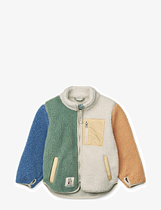 Liewood Nolan Pile Jacket - Klær - PEPPERMINT MULTI MIX / cream