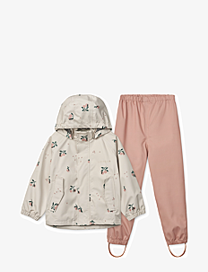 Liewood Pedia Rainwear Set - Yttertøy - PEACH / SEA SHELL / cream