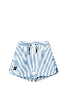 Liewood Aiden Seersucker Board Shorts - Klær - Y/D STRIPE RIVERSIDE / CREME DE LA CREME / blue