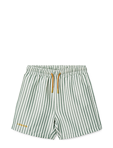 Liewood Duke Stripe Board Shorts - Klær - STRIPE PEPPERMINT / CRISP WHITE / green