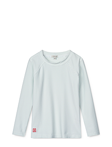 Liewood Noah Seersucker Longsleeve Swim Tee - Klær - Y/D STRIPE PURE SKY / CREME DE LA CREME / blue