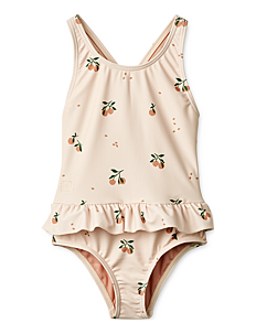 Liewood Amara Printed Swimsuit - Klær - PEACH / SEA SHELL / beige