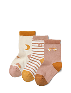 Liewood Silas Socks 3-Pack - Klær - DREAM / ECRU MIX / multi