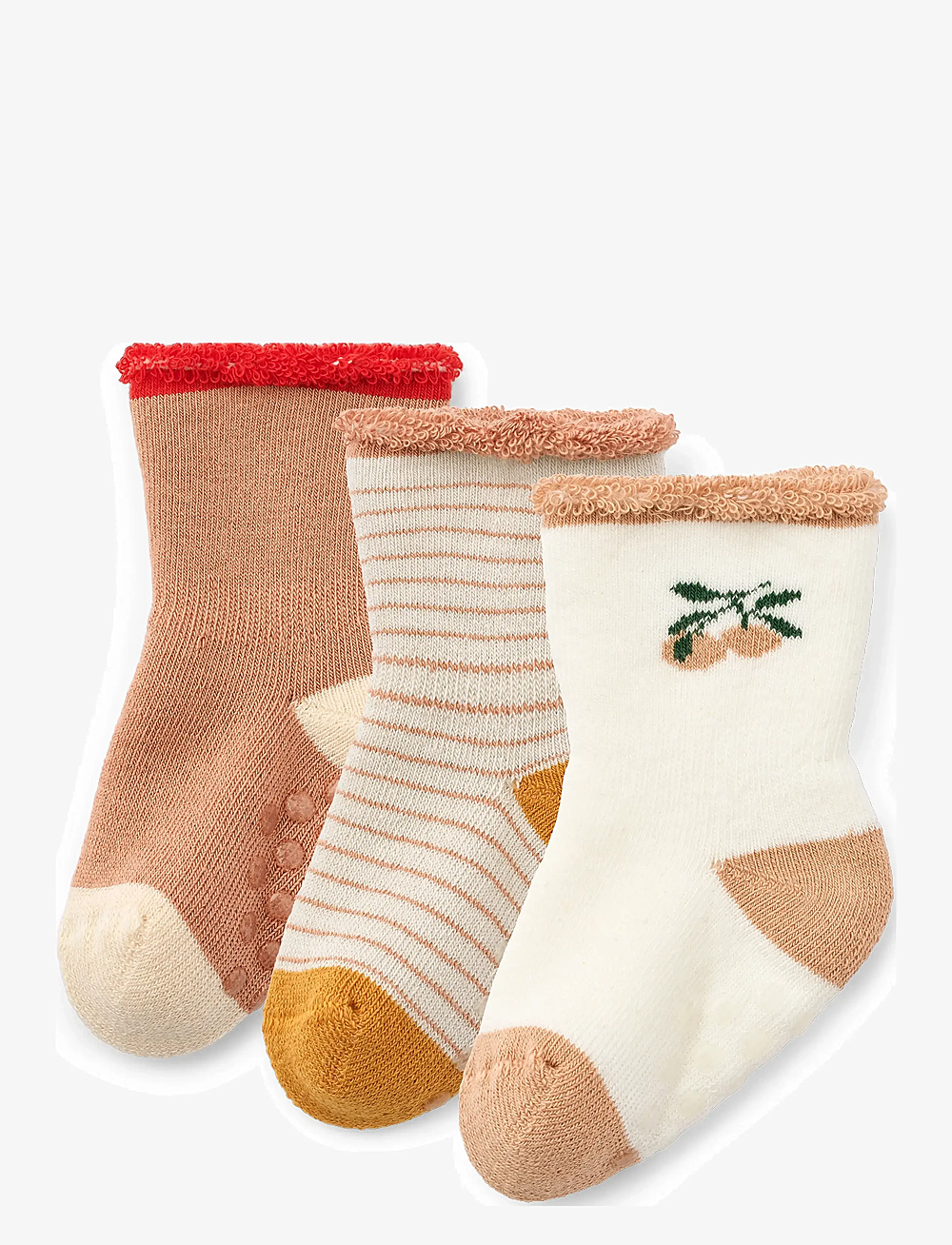 Liewood - Eloy Baby Socks 3-Pack - sokker - peach / sandy mix - 0