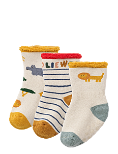 Liewood Eloy Baby Socks 3-Pack - Klær - SAFARI / SANDY MIX / cream