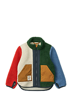 Liewood Noam Pile Jacket - Klær - GARDEN GREEN MULTI MIX / green