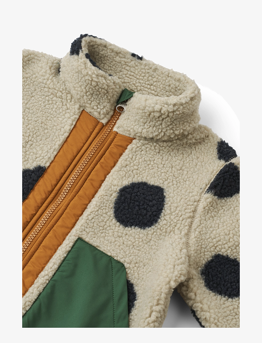 Liewood - Noam Pile Jacket - fleece-jakke - spot dots / mist - 2